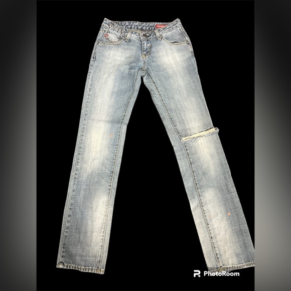Miss Sixty Eden Style Low Rise Boot Cut Ripped Jeans - 24 - Picture 14 of 16